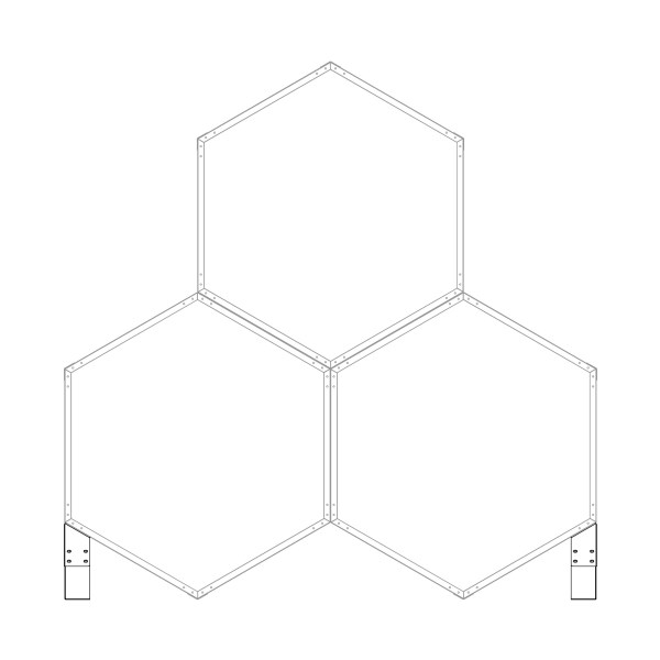 Podpěra G21 pro přístřešek na dřevo HEX, 2 ks/bal