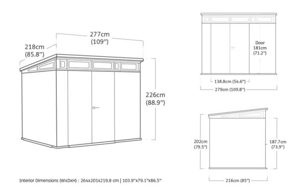 PENT Signature HORIZONTAL domek 9x7 - hnědý