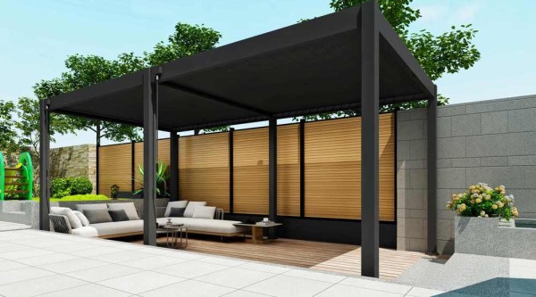 Bioklimatická pergola INTRO PLUS 6x3 m, hliník - volně stojící