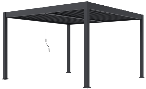 Bioklimatická pergola INTRO DUO 4x4 m, hliník - volně stojící