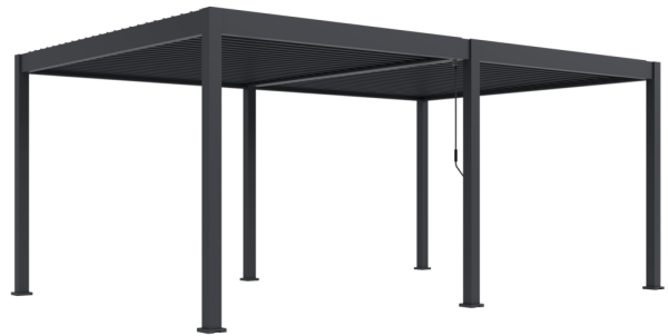 Bioklimatická pergola INTRO DUO 6x4 m, hliník - volně stojící