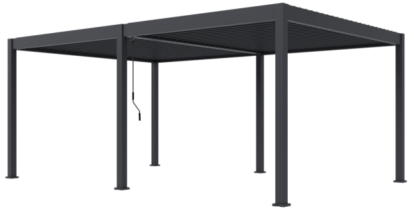 Bioklimatická pergola INTRO DUO 6x4 m, hliník - volně stojící