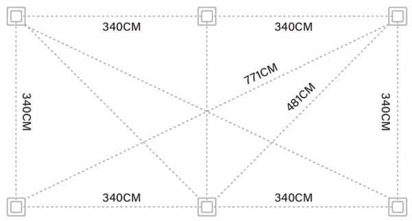 Bioklimatická pergola INTRO DUO 7,2x3,6 m, hliník - volně stojící