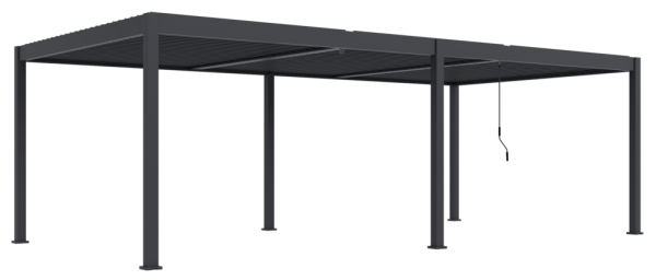 Bioklimatická pergola INTRO DUO 8x4 m, hliník - volně stojící