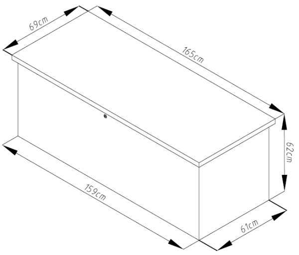 MAX C úložný box 582 l - tmavě šedá